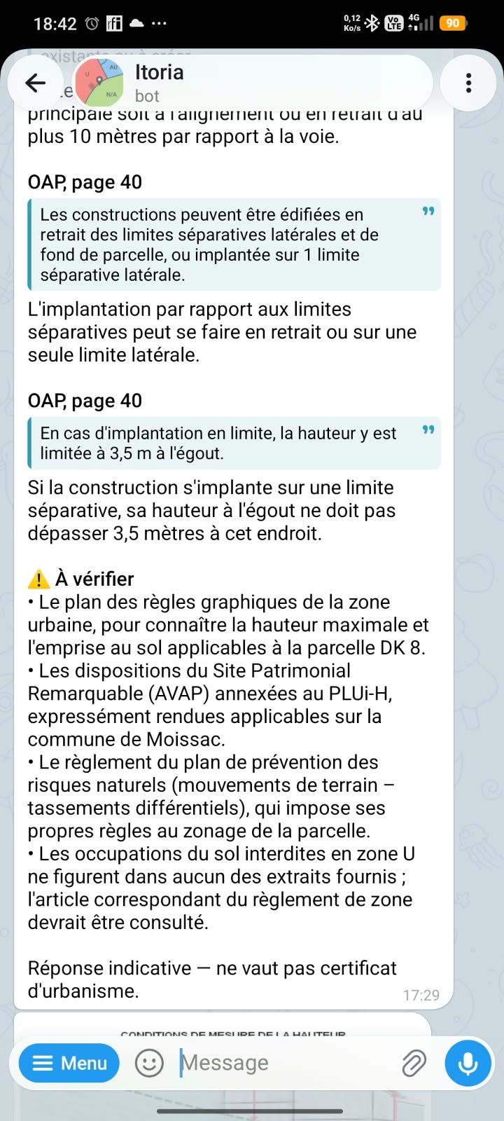 Ce qui reste à vérifier